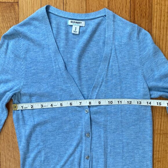 Old Navy V Neck Light Blue Cardigan - Picture 3 of 7